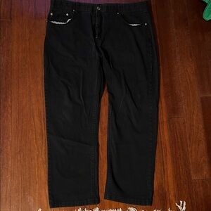 Men's Black Straight Jeans